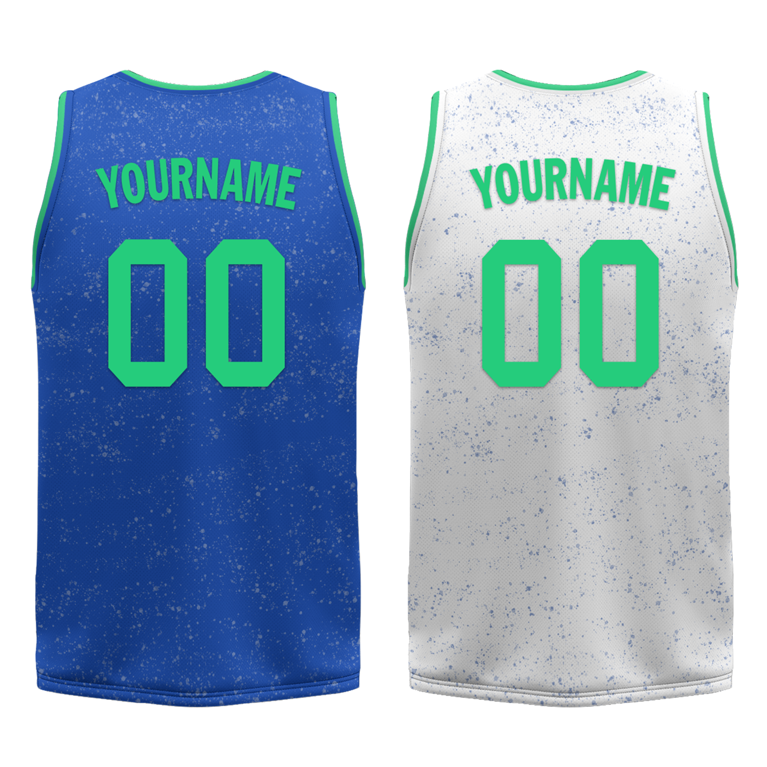 Custom Blue & White Reversible Basketball Jersey - Personalized Team Uniform for Men & Women | Perfect for Games, Practice & Fan Gear