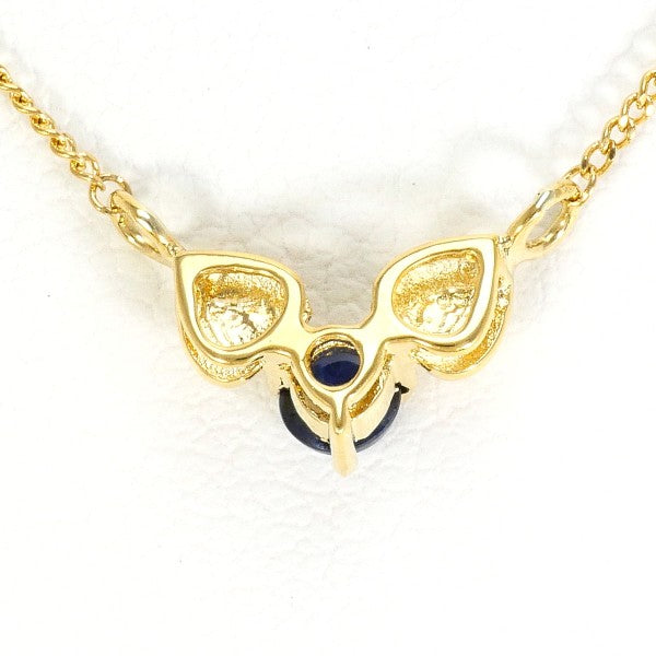 18K Yellow Gold Sapphire Necklace for Women - Elegant Blue Gemstone Jewelry Gift for Birthday, Anniversary & Special Occasions