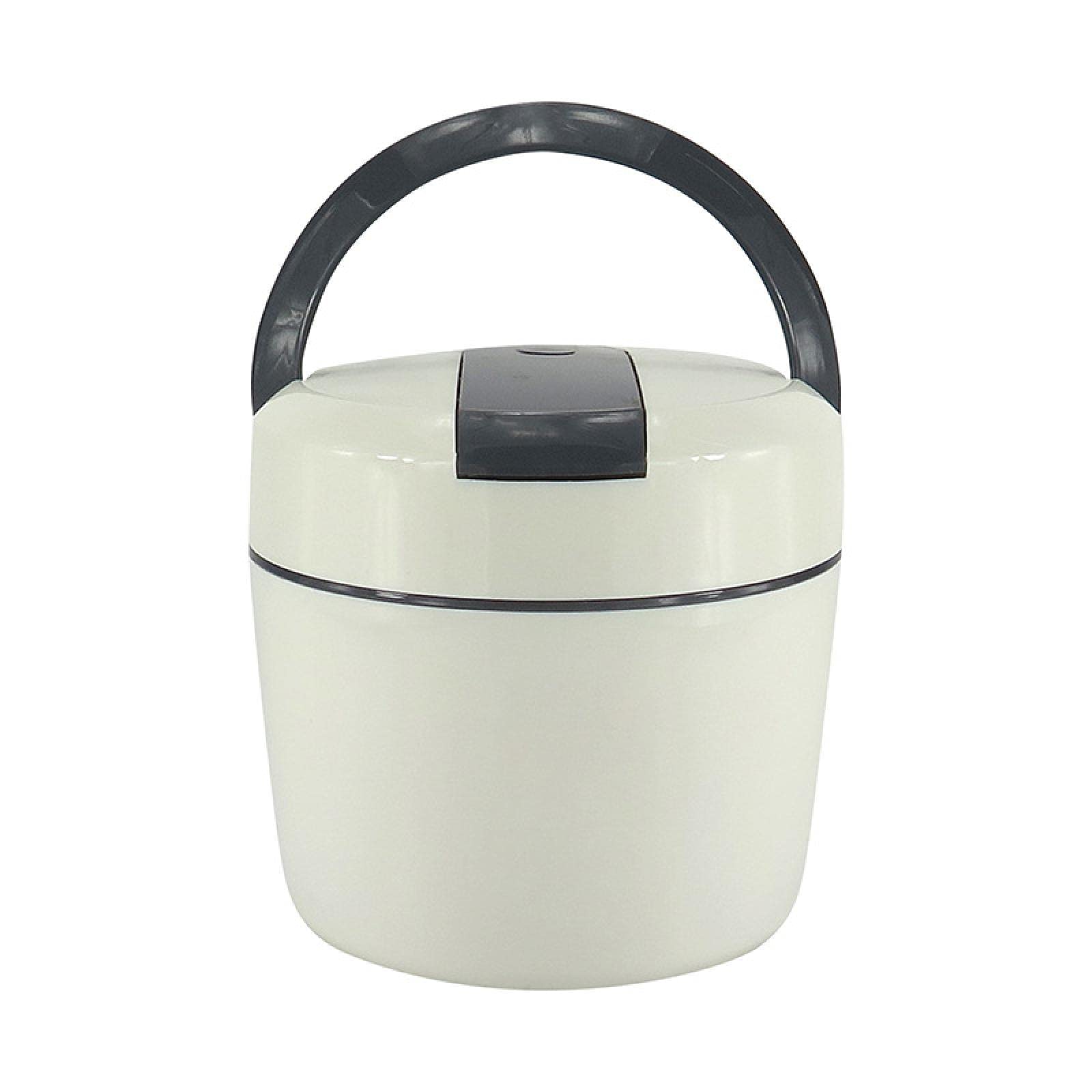 Luabby Smart Bento Box - 1000ml Insulated Plastic Lunch Box with Double-Layer Separated Compartments, Microwave Safe & Portable - Perfect for Office, School, Picnics and Meal Prep (Navy Blue)