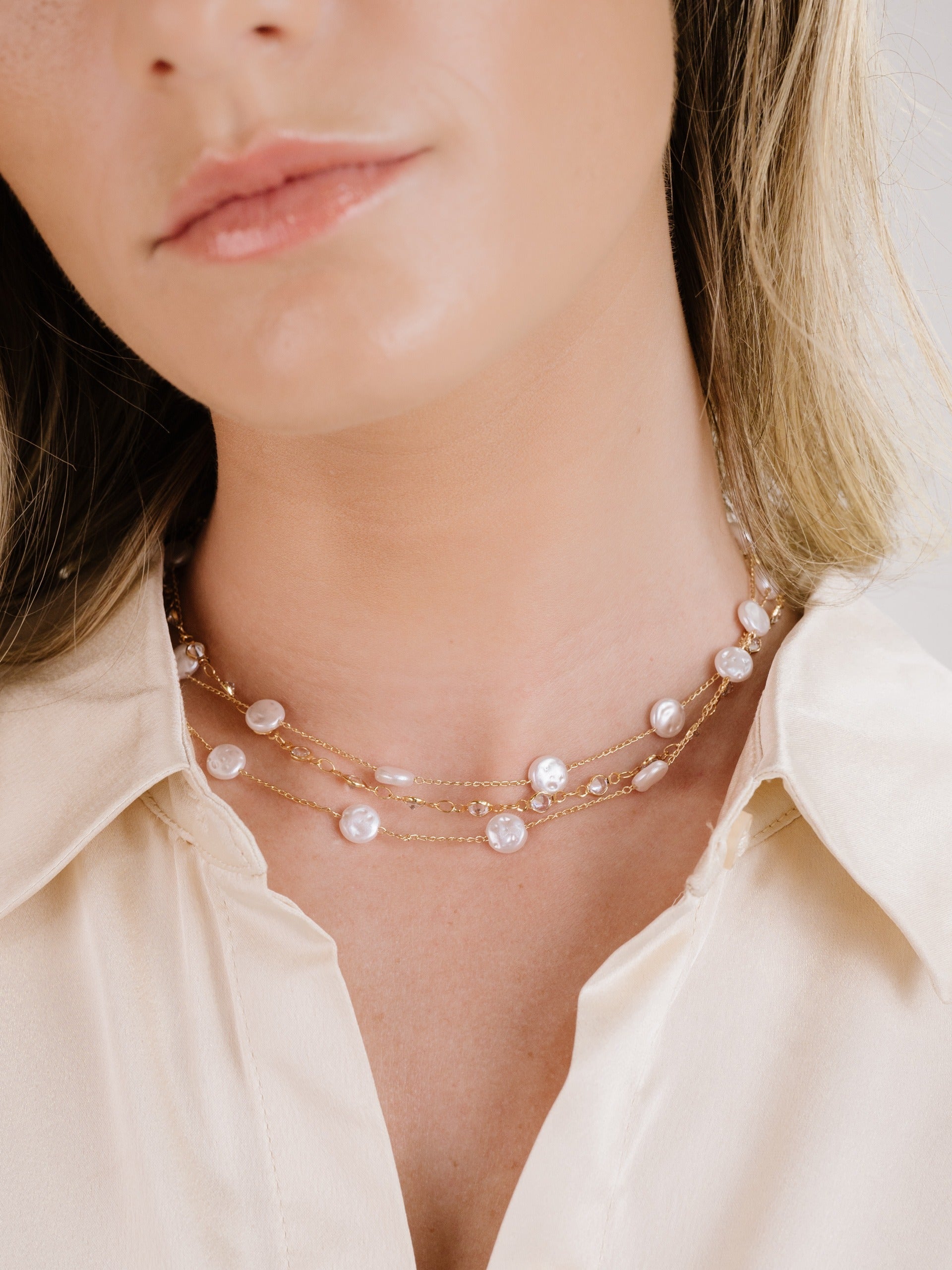 Elegant Dressed in Pearls Layered Necklace for Women | Vintage Pearl Choker & Pendant Necklace | Perfect for Weddings, Parties & Special Occasions