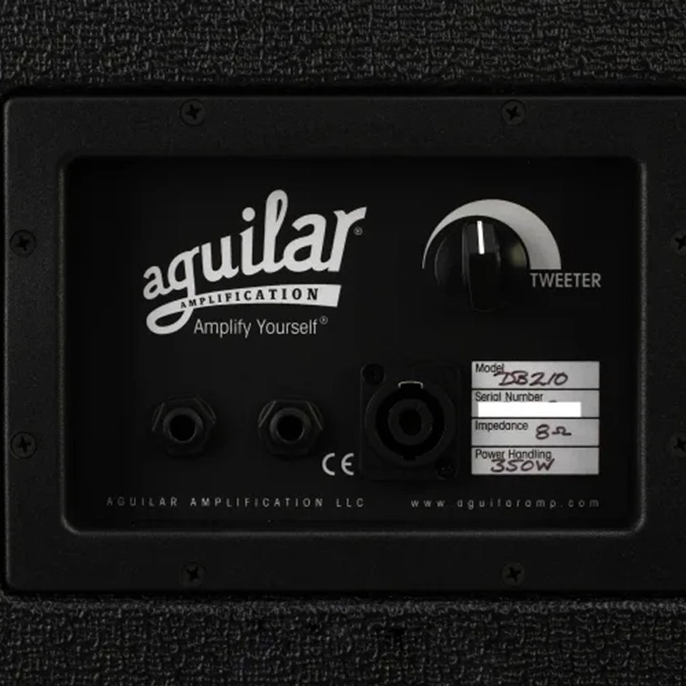 Aguilar DB 210 350 Watt 2x10 Bass Cabinet - Classic Black 8 Ohm | Premium Bass Amp for Live Performances & Studio Recording