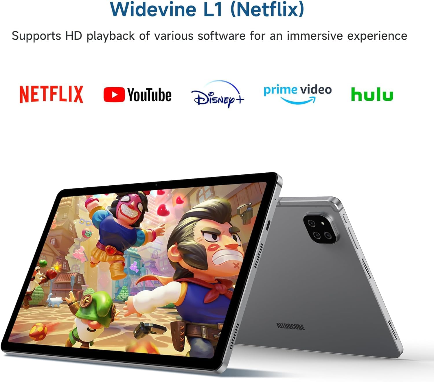ALLDOCUBE iPlay60 11 Inch Android 13 Tablet - 12GB RAM 128GB Storage (Expandable to 1TB), 2000x1200 FHD Display, 7000mAh Battery, 5MP+16MP Cameras, 4G LTE & GPS - Perfect for Gaming, Streaming & Productivity on the Go