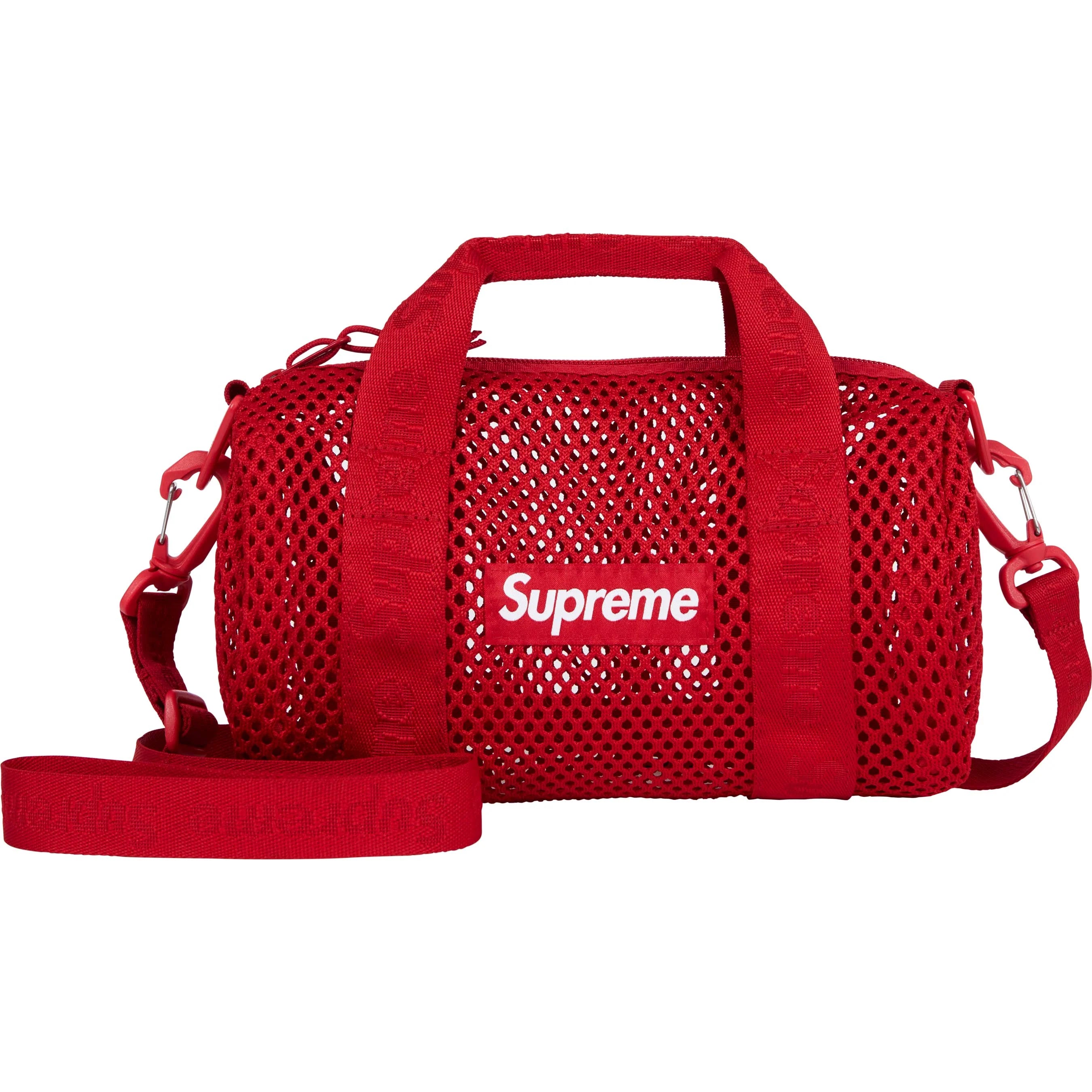 SUPREME 25SS Mesh Mini Duffle Bag - Lightweight Waterproof Gym Bag for Travel, Sports & Workout - Perfect for Gym, Beach & Weekend Getaways