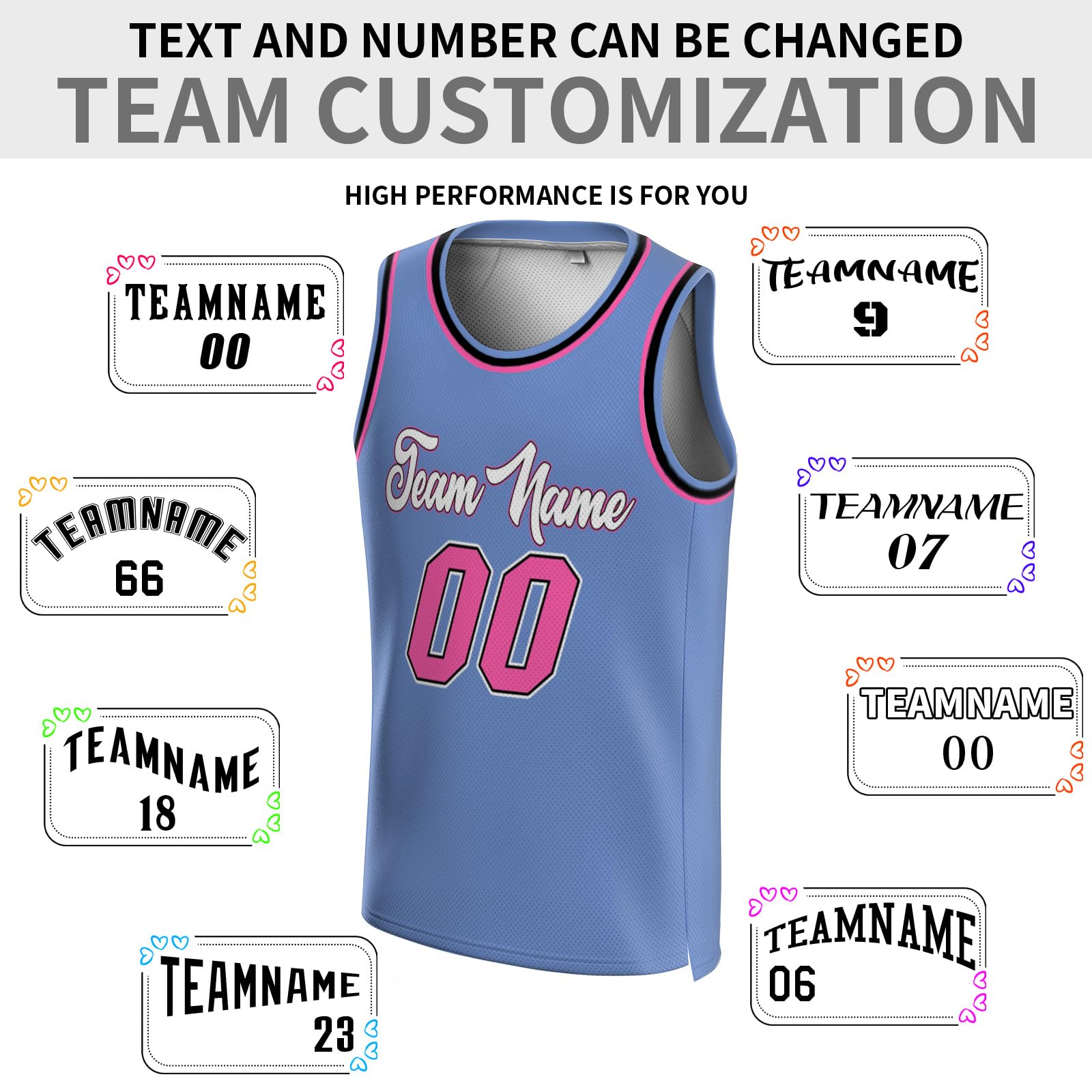 Custom Basketball Jerseys Personalized with Name & Number - Men's Women's Youth Kids Basketball Uniforms for Team Games, Practice & Fan Wear