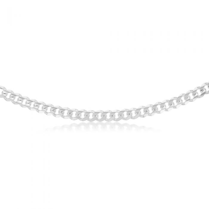 55cm Sterling Silver Curb Chain Necklace for Women - Durable 925 Silver Jewelry for Everyday Wear, Gifts & Special Occasions