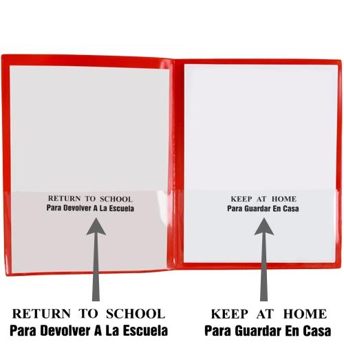 StoreSMART® Plastic Archival Folders - 24-Pack, 4 Each of 6 Bright Colors - School & Home Organization - Spanish/English Bilingual - Made in USA (SH900PCP6SPAN-4) - Perfect for Document Storage, Classroom Supplies & Office Filing