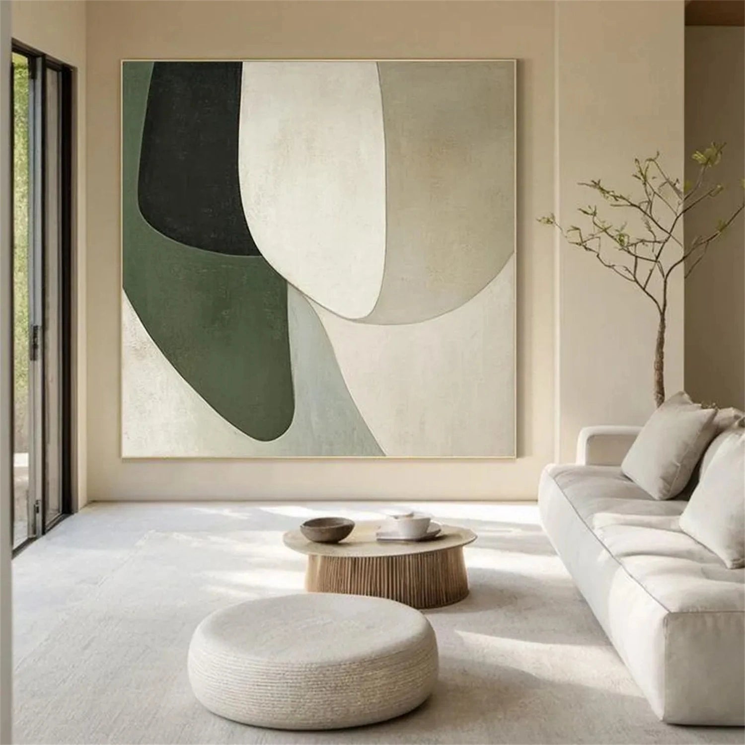 Blue & Green Abstract Wall Art Print #BG092 - Modern Home Decor for Living Room, Bedroom & Office