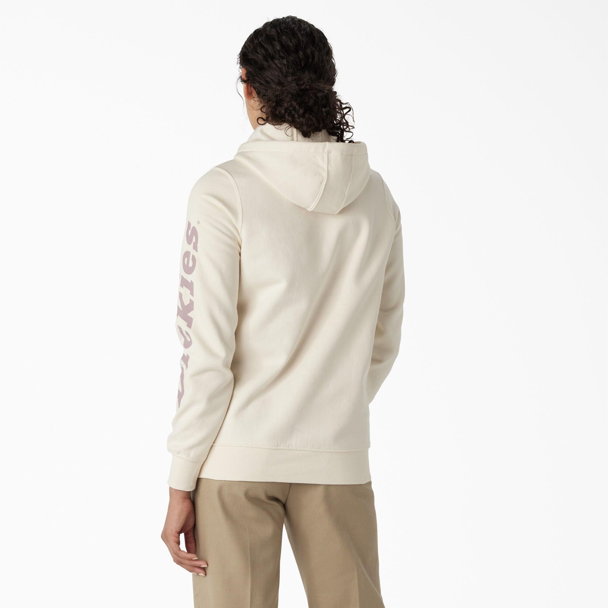 Women's Water Repellent Hoodie with Sleeve Logo - Antique White | Outdoor Activities, Casual Wear & Street Style Fashion