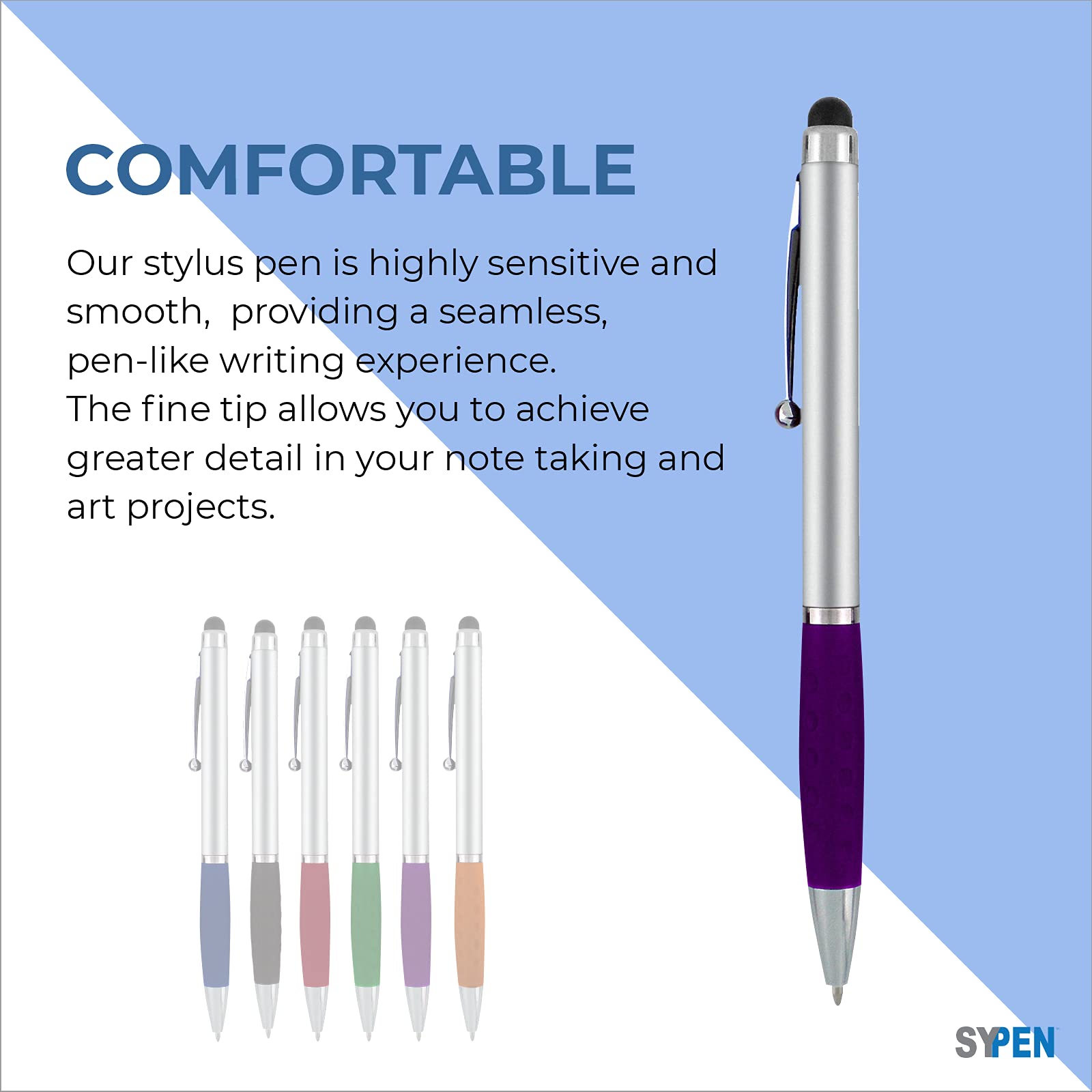 Custom Logo Personalized Pens - 300 Pack Bulk Ballpoint & Stylus (Silver/Orange, Black Ink) for Business Branding, Events, Parties & Touchscreen Use