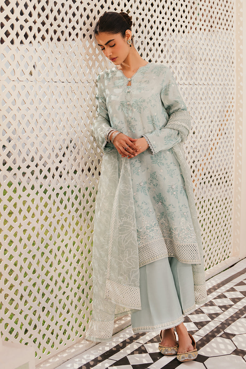 Stylish Grey Mist 3-Piece Outfit Set for Women - Cotton Shirt, Comfortable Trousers & Elegant Dupatta | Perfect for Casual Wear, Office Outfits & Special Occasions