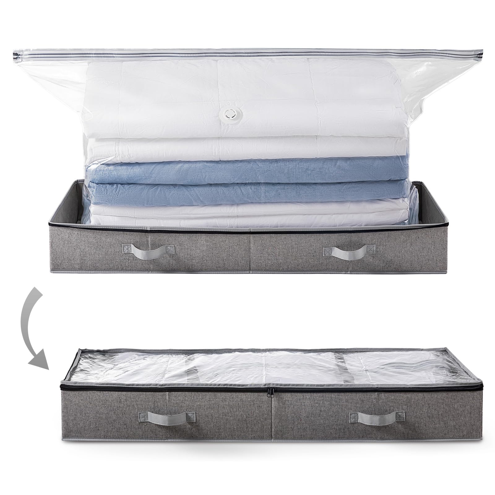 TAILI Under Bed Vacuum Storage Bags - Space Saving Storage Solution for Comforters, Blankets, Quilts & Pillows | Large 41