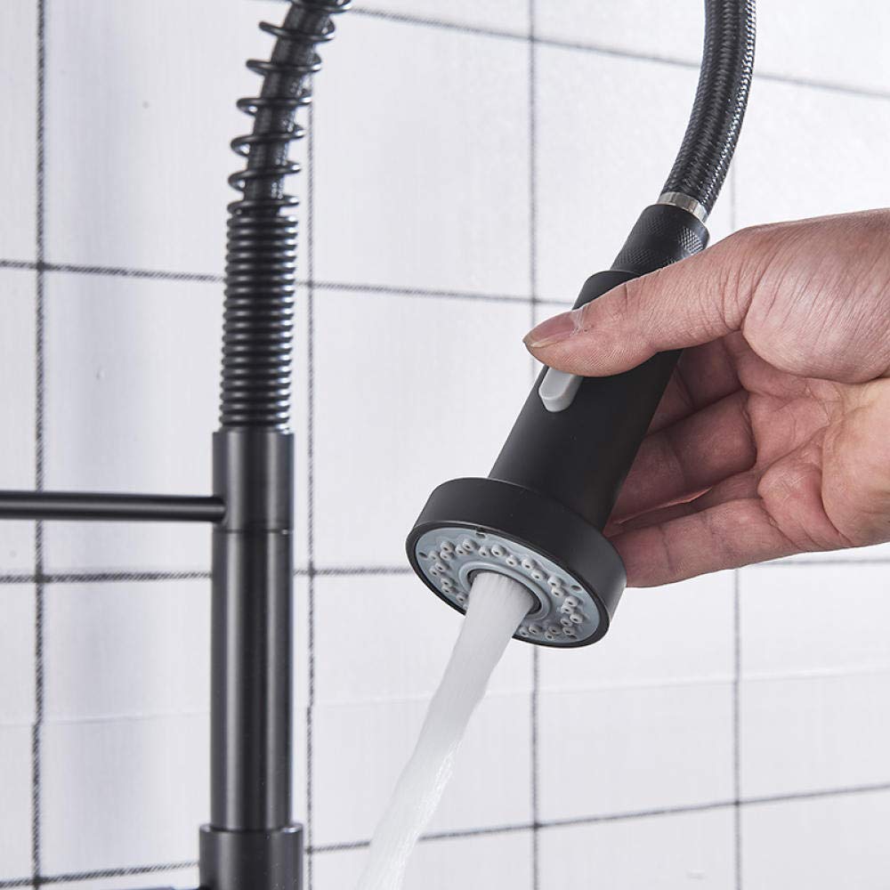 Matte Black Pull Down Kitchen Faucet with Sprayer for Sink