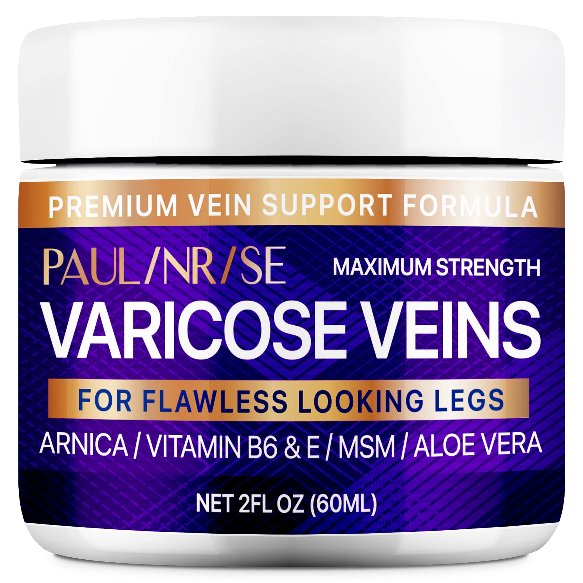 Varicose Vein Cream for Legs - Improves Blood Circulation, Reduces Spider Veins & Leg Heaviness, 2 Oz - Natural Relief for Swollen Veins & Tired Legs - Perfect for Daily Use at Home or Work