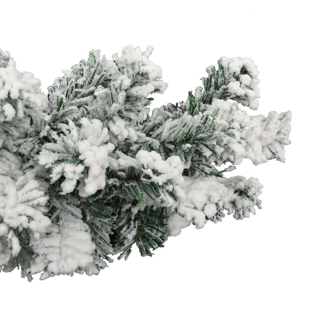 60ft Flocked Snow Christmas Garland - Green PVC Holiday Decor for Indoor & Outdoor Use | Perfect for Xmas Tree, Mantel, Staircase & Party Decoration