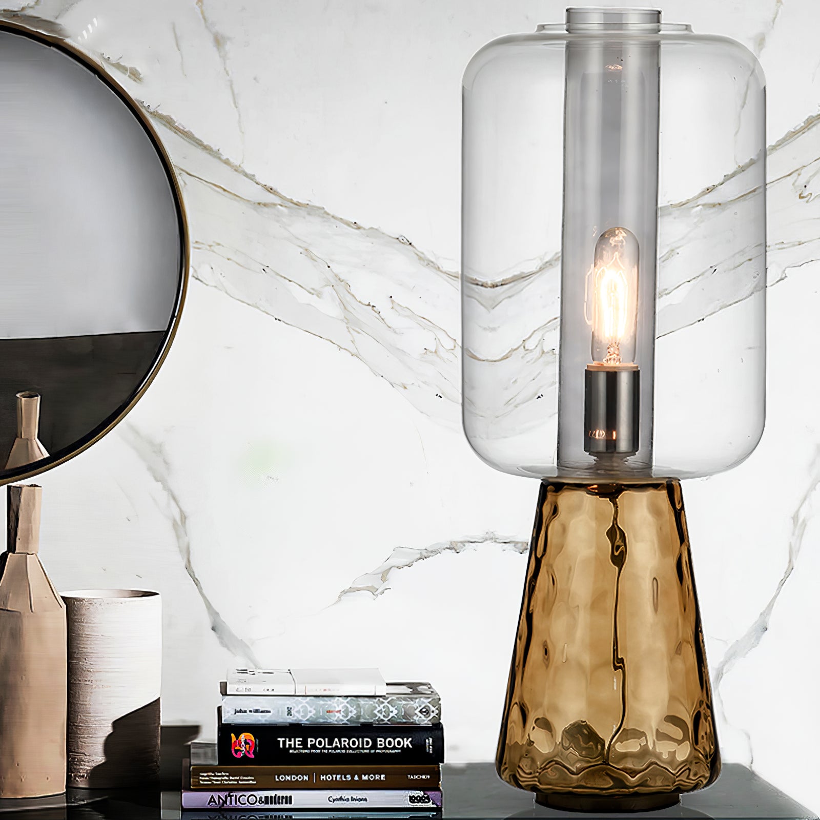 Modern LED Table Lamp with Touch Control - Adjustable Brightness for Bedroom, Living Room, and Office (Black) | Perfect for Reading, Working, and Creating Ambience
