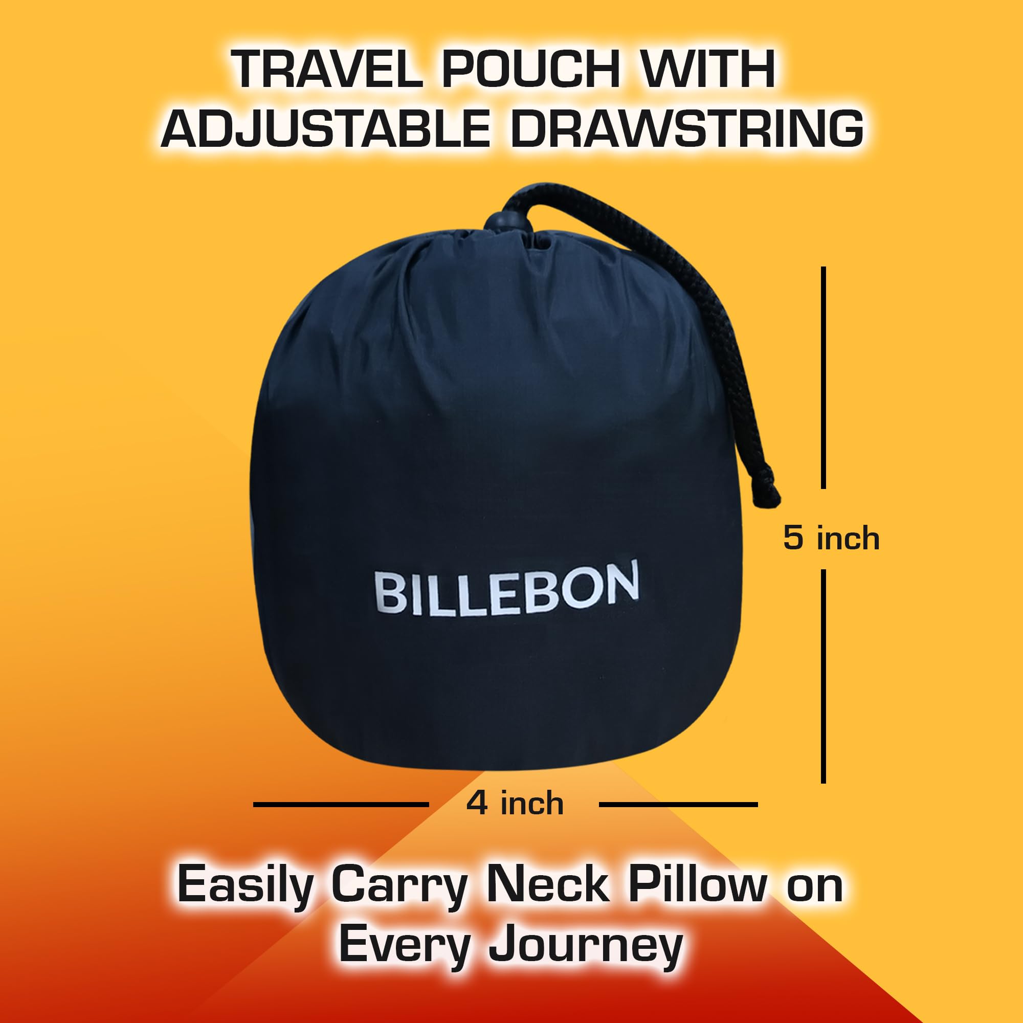Ultra-Soft Memory Foam Neck Pillow for Travel - Lightweight & Breathable Airplane Pillow with Premium Eye Mask & Carry Bag - Perfect for Long Flights, Road Trips & Office Naps (Black)