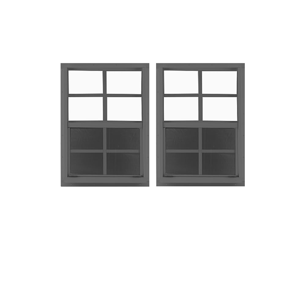 2 Pack Black Flush Shed Windows 18