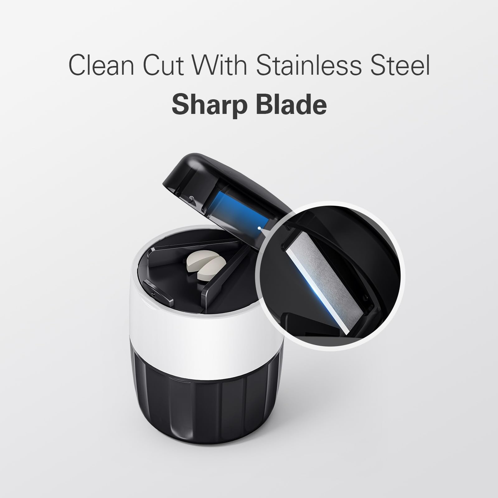DEPAD 3-in-1 Pill Crusher, Cutter & Grinder - Fine Powder Medicine Crusher with Storage Compartment - Perfect for Tablets, Small Pills & Daily Medication Management - Ideal for Travel, Elderly Care & Home Use