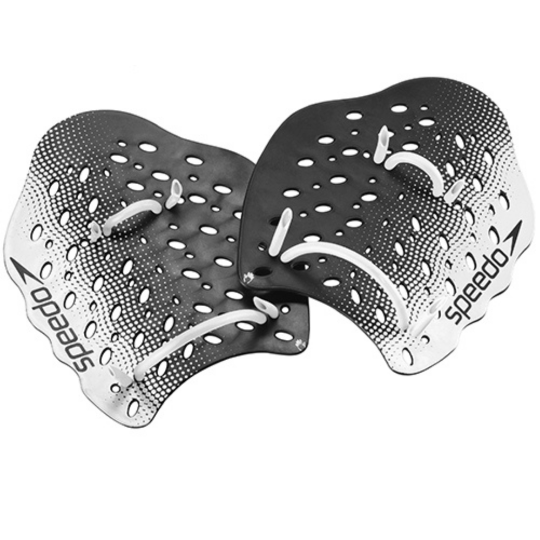 Speedo Power Paddle Plus Swim Training Paddles - Professional Hand Paddles for Swimming Workouts, Improve Stroke Technique & Strength - Perfect for Pool Training, Competitive Swimmers & Water Fitness