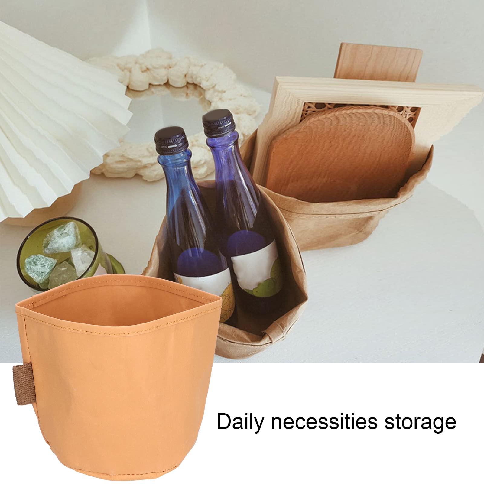 FIYO Reusable Washable Kraft Paper Bags - Large Eco-Friendly Brown Potted Gift Bags for Wedding, Party, Home Decor & Shopping (No Handle) | Perfect for Plant Pots, Gift Wrapping & Sustainable Packaging