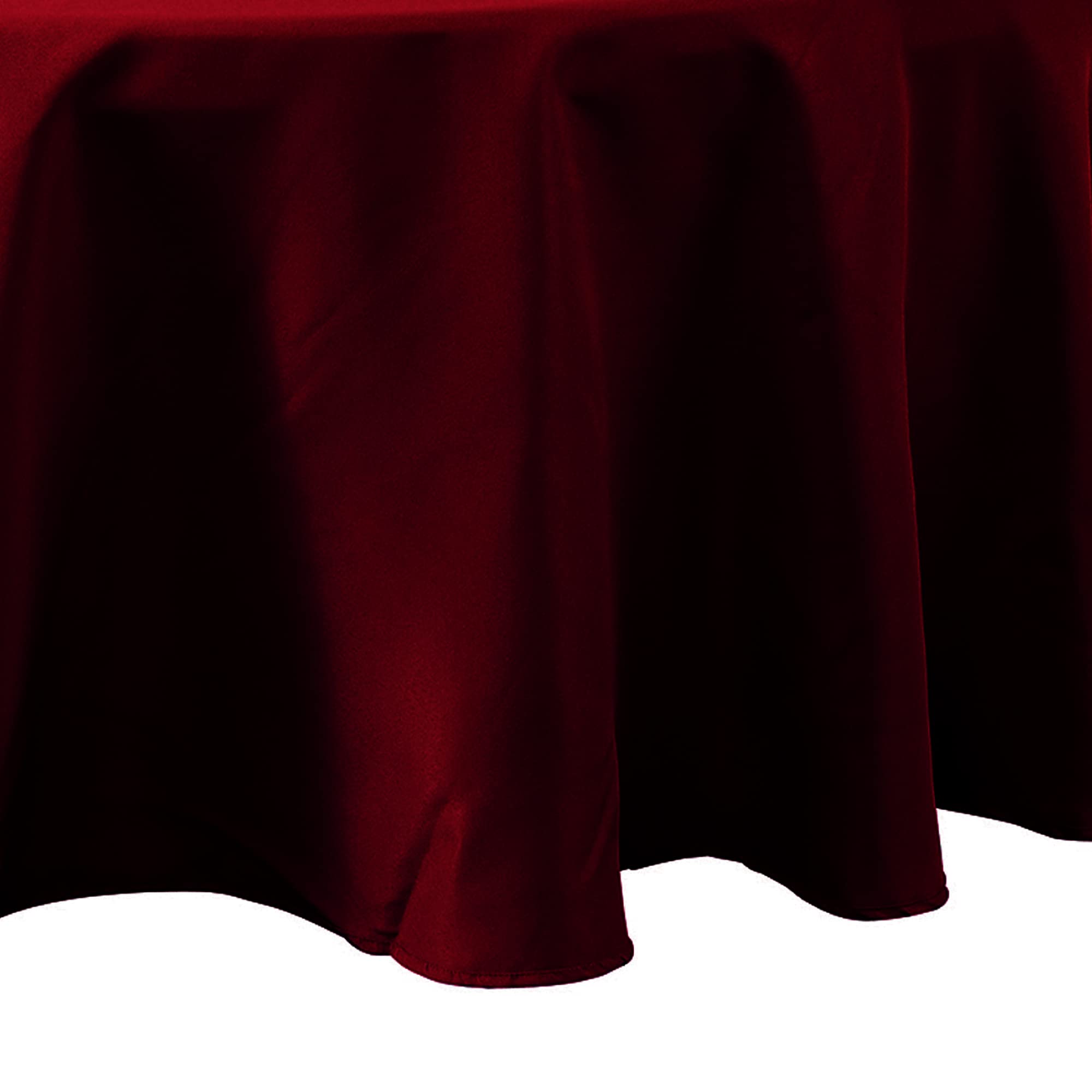 Simply Elegant 120 Inch Round Premium Polyester Tablecloth - Washable Table Cover for Weddings, Birthdays, Receptions | Elegant Home Decor & Party Accessory (Burgundy) - Perfect for Banquets, Dinner Parties & Special Events