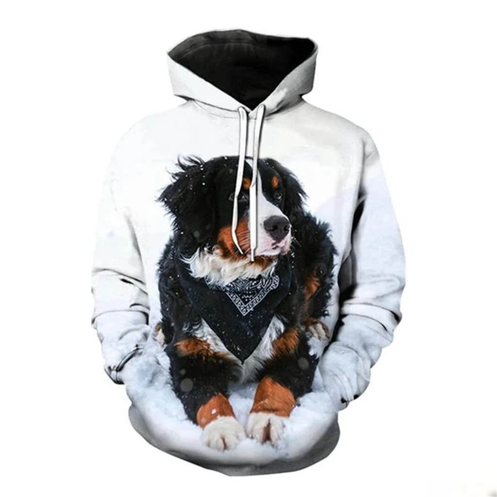Unisex 3D Funny Dog Print Hooded Sweatshirt - Men & Women's Animal Hoodie Jacket for Streetwear Fashion | Perfect for Casual Wear, Pet Lovers & Outdoor Activities