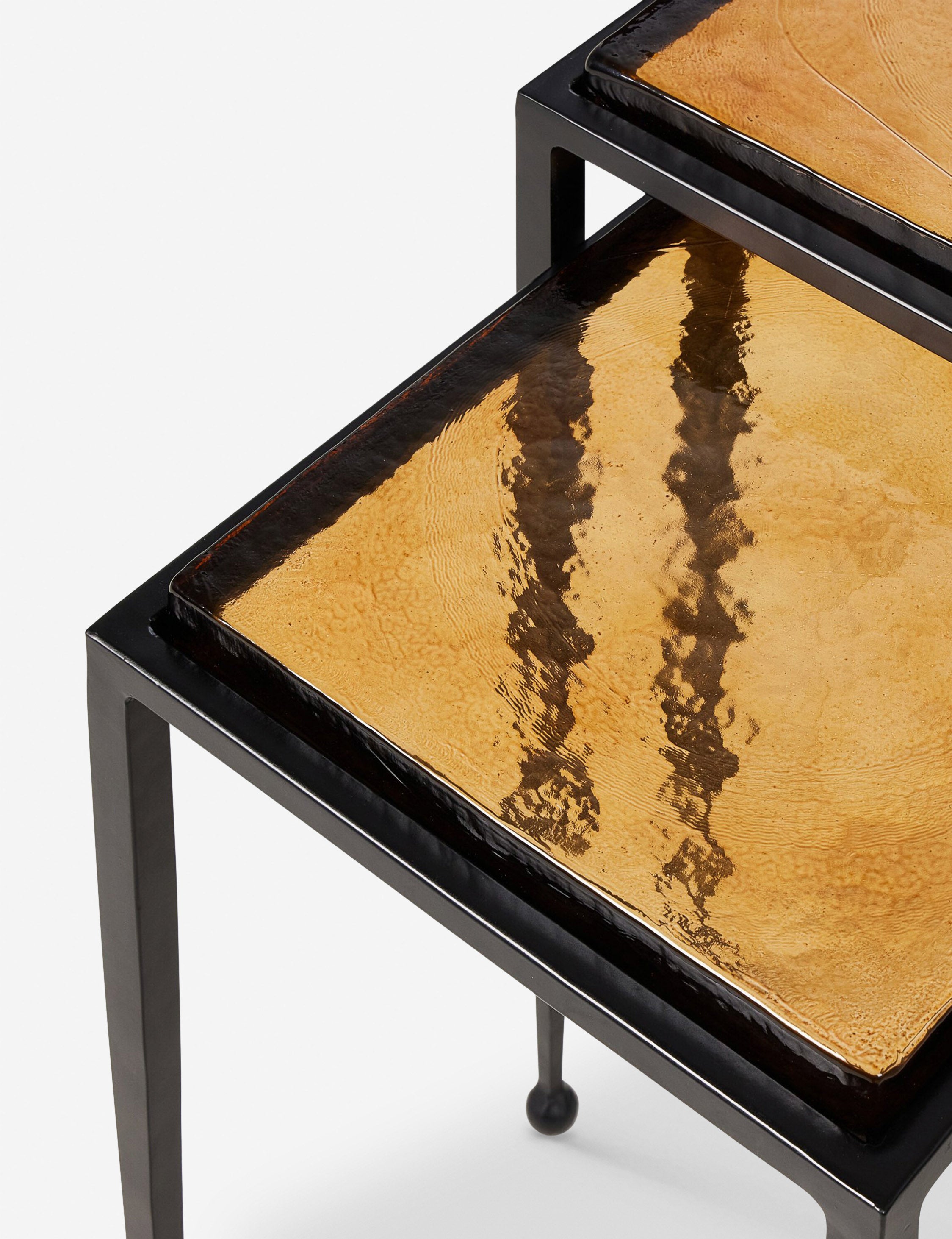 Modern Capa Nesting Side Tables Set of 2 - Space-Saving End Tables for Living Room, Bedroom & Office - Stackable Coffee Tables with Minimalist Design