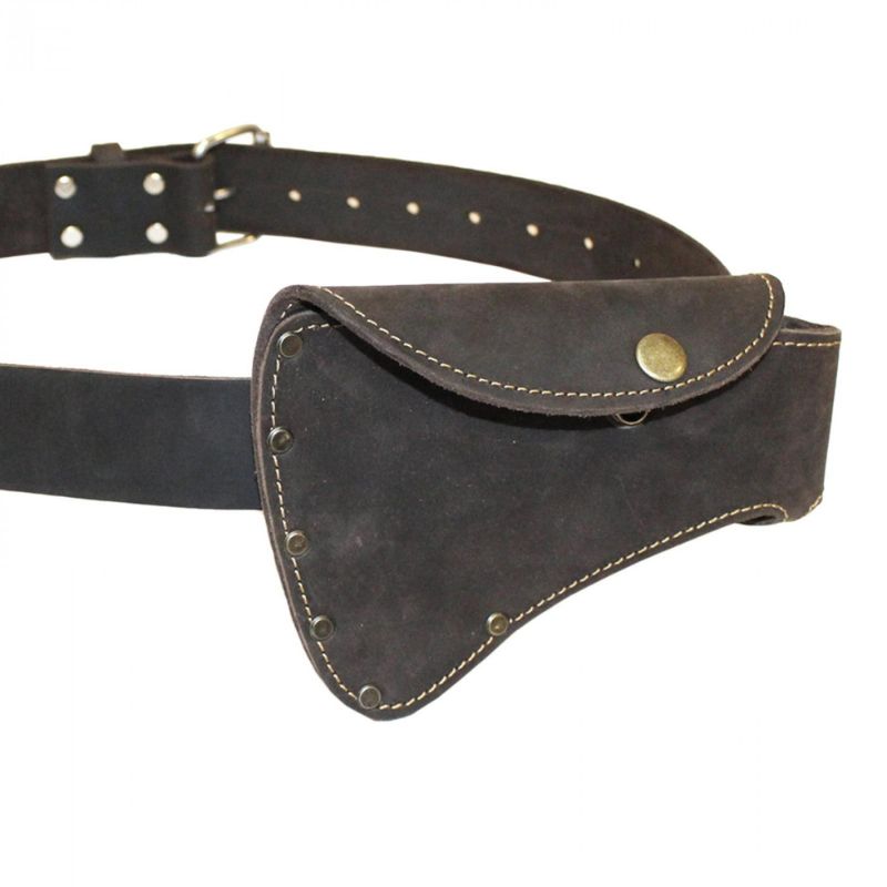 Prandi Genuine Leather Hatchet Sheath - Durable Axe Cover for Outdoor Camping, Hiking & Bushcraft Accessories