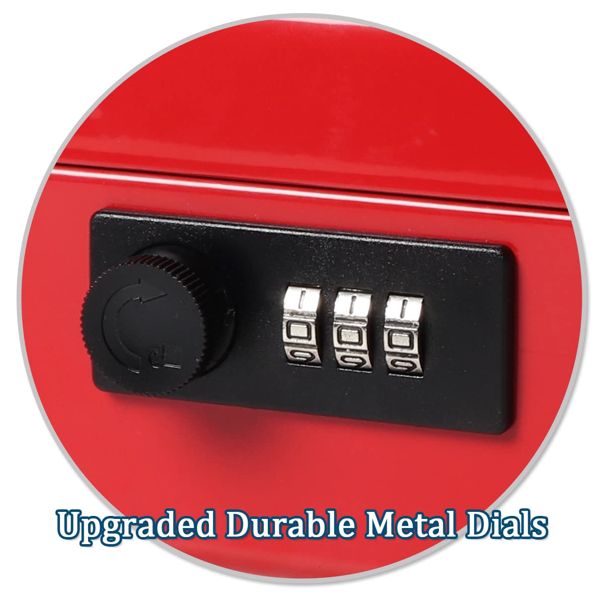 Jssmst Large Cash Box with Money Tray & Combination Lock - 11.8