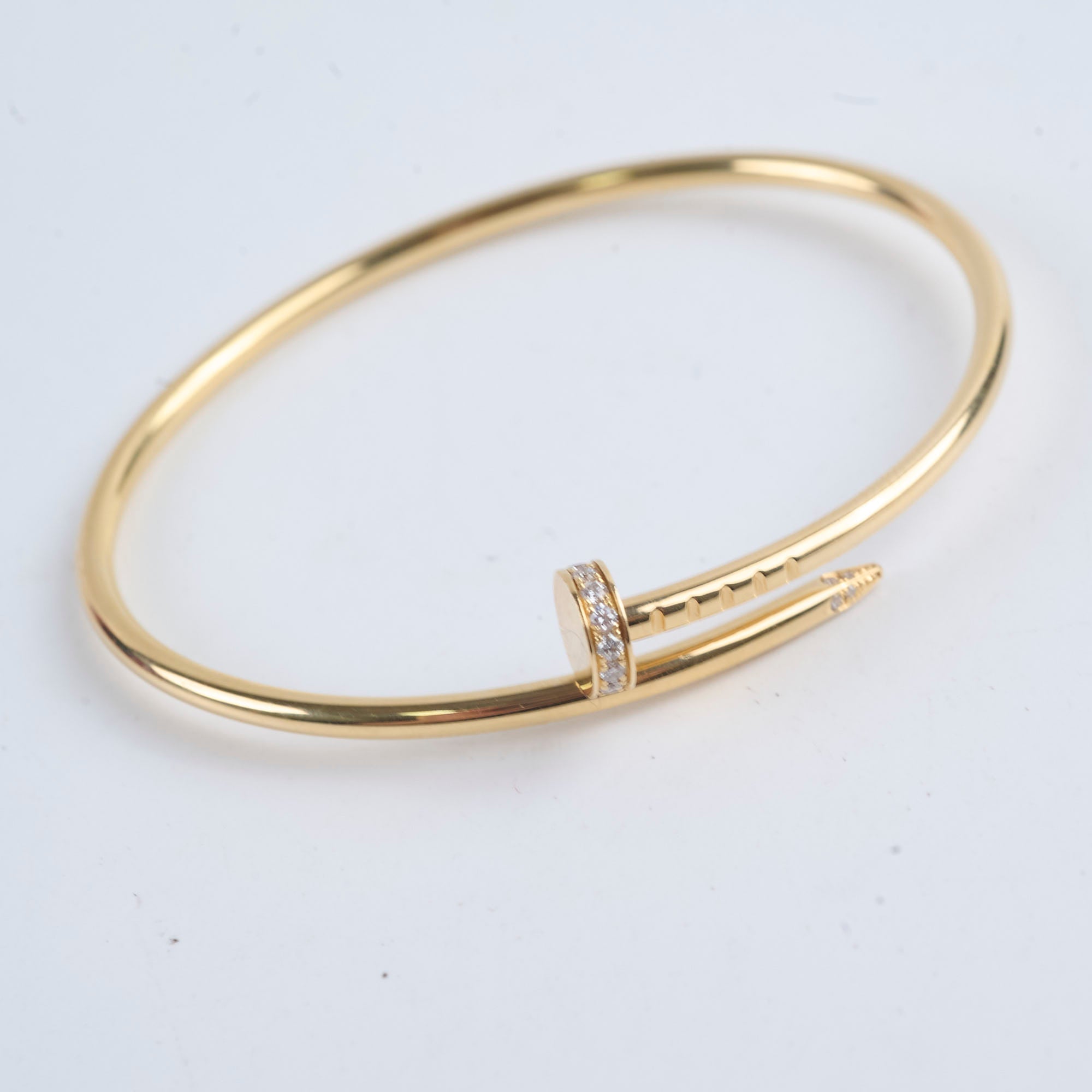 Cartier Small Juste Un Clou Diamond Bracelet 16 Yellow Gold - Elegant Luxury Jewelry for Women, Perfect for Weddings, Anniversaries & Special Occasions