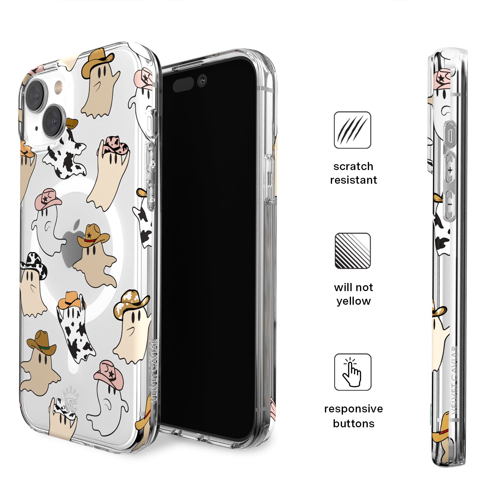 Ghosted Cowboys iPhone Case - Stylish & Durable Phone Cover for iPhone 13/14/15 Pro Max - Perfect for Western Lovers & Country Music Fans (Rodeo, Concerts, Outdoor Adventures)
