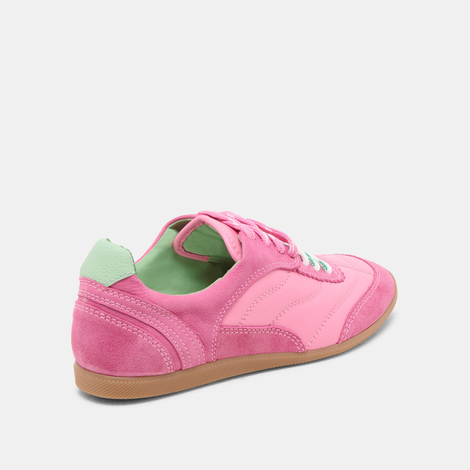 LAINI Women's Pink Multi-Color Leather Sneakers - Comfortable Casual Shoes for Walking, Running & Everyday Wear