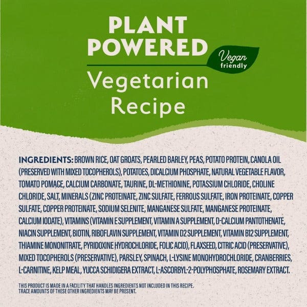 Natural Balance Plant Powered Vegetarian Recipe Dry Dog Food - Vegan Grain-Free Kibble for Adult Dogs - Perfect for Eco-Conscious Pet Owners & Dogs with Food Allergies