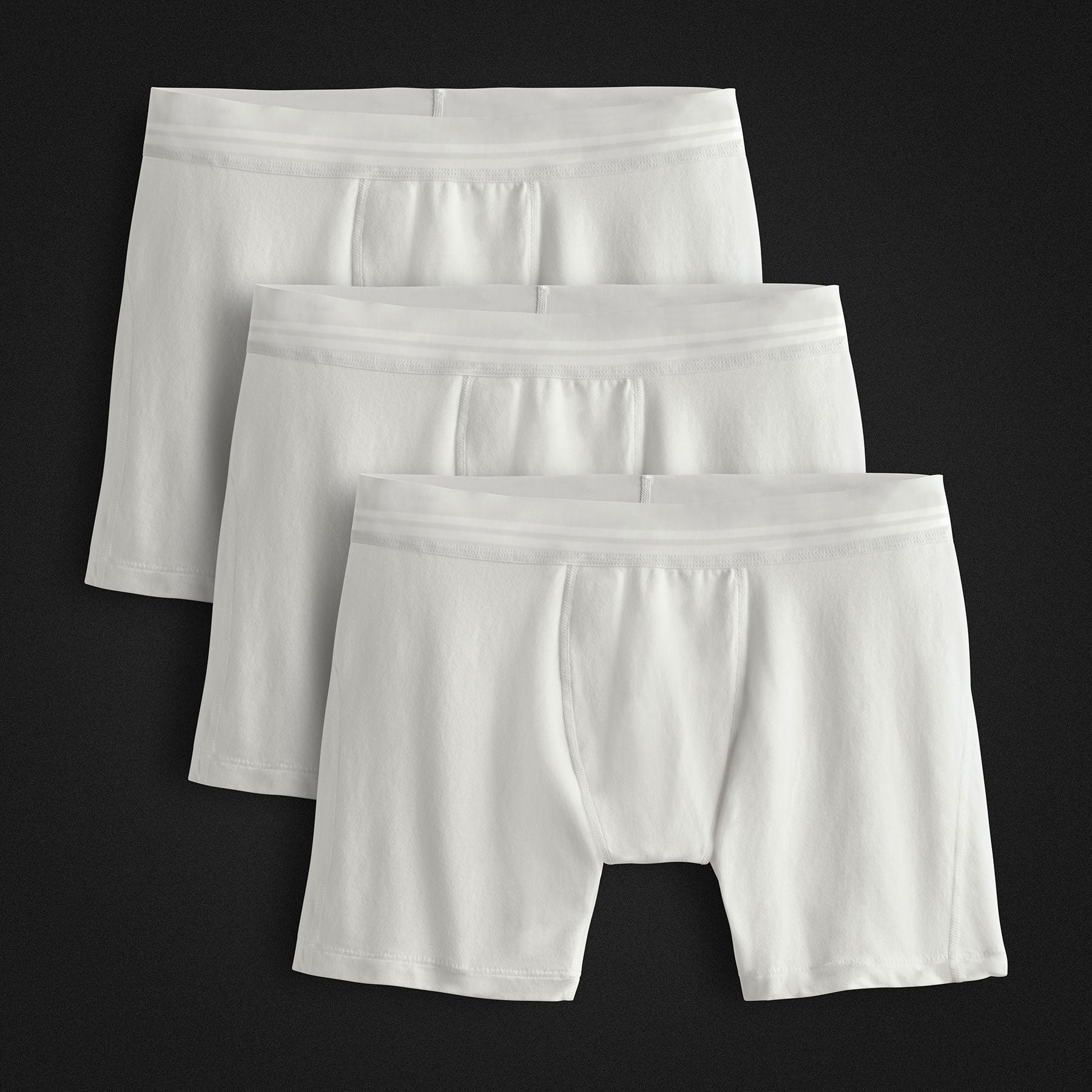 Premium Elevated Lotus Sport Boxer Shorts 3-Pack - Breathable & Comfortable Men's Underwear for Workout, Running & Daily Wear - White