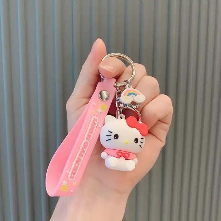 Cute Kawaii Anime Keychain for Girls - Stylish Backpack Accessories & Pendant Gift for Anime Lovers - Perfect for School, Travel, and Cosplay
