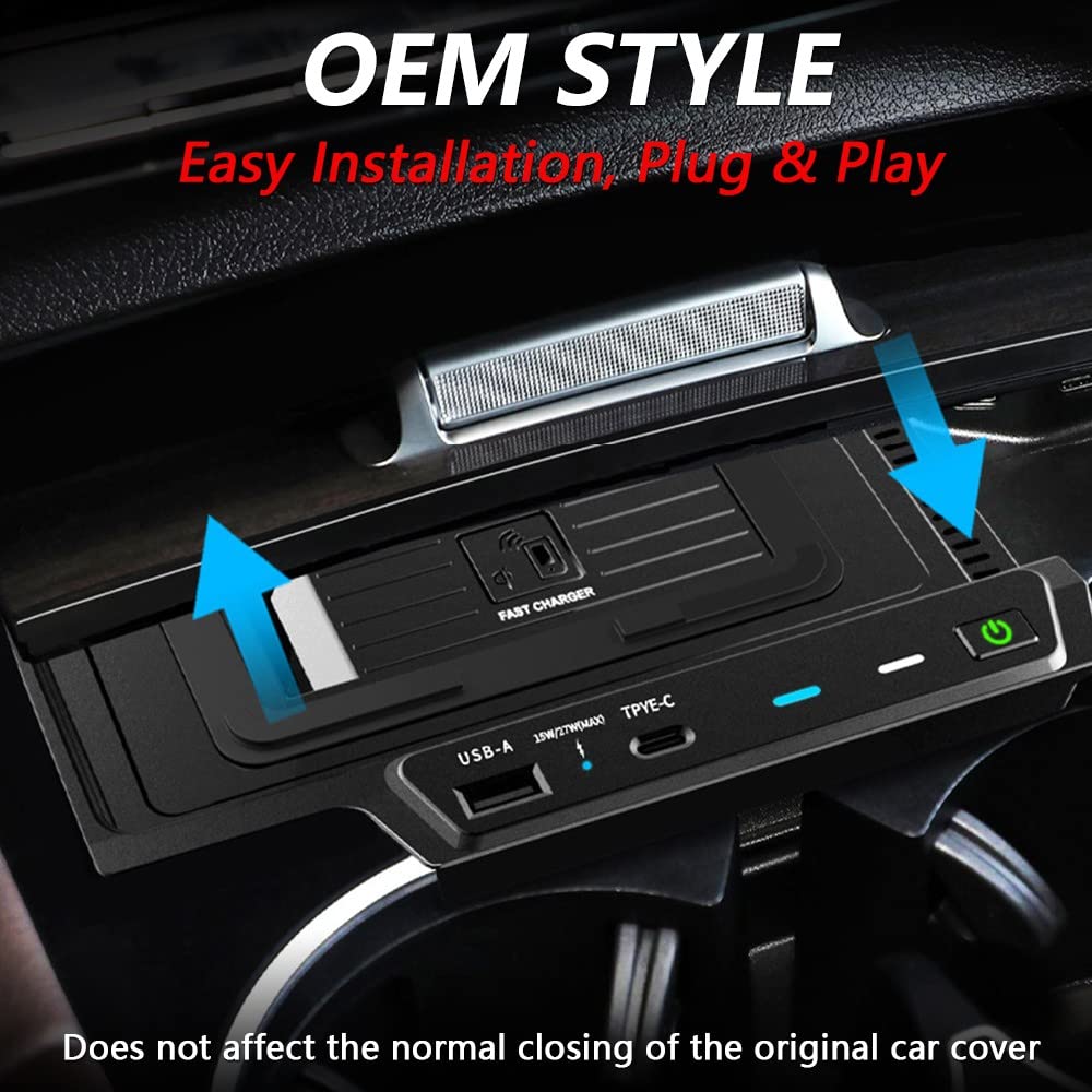 Wireless Car Charger for Mercedes-Benz GLE AMG & GLE Coupe (2020-2022 Models) - 15W Fast Charging Phone Pad Compatible with W167 350/450 AMG 53/53 Coupe/63 S - Perfect for Road Trips & Daily Commutes