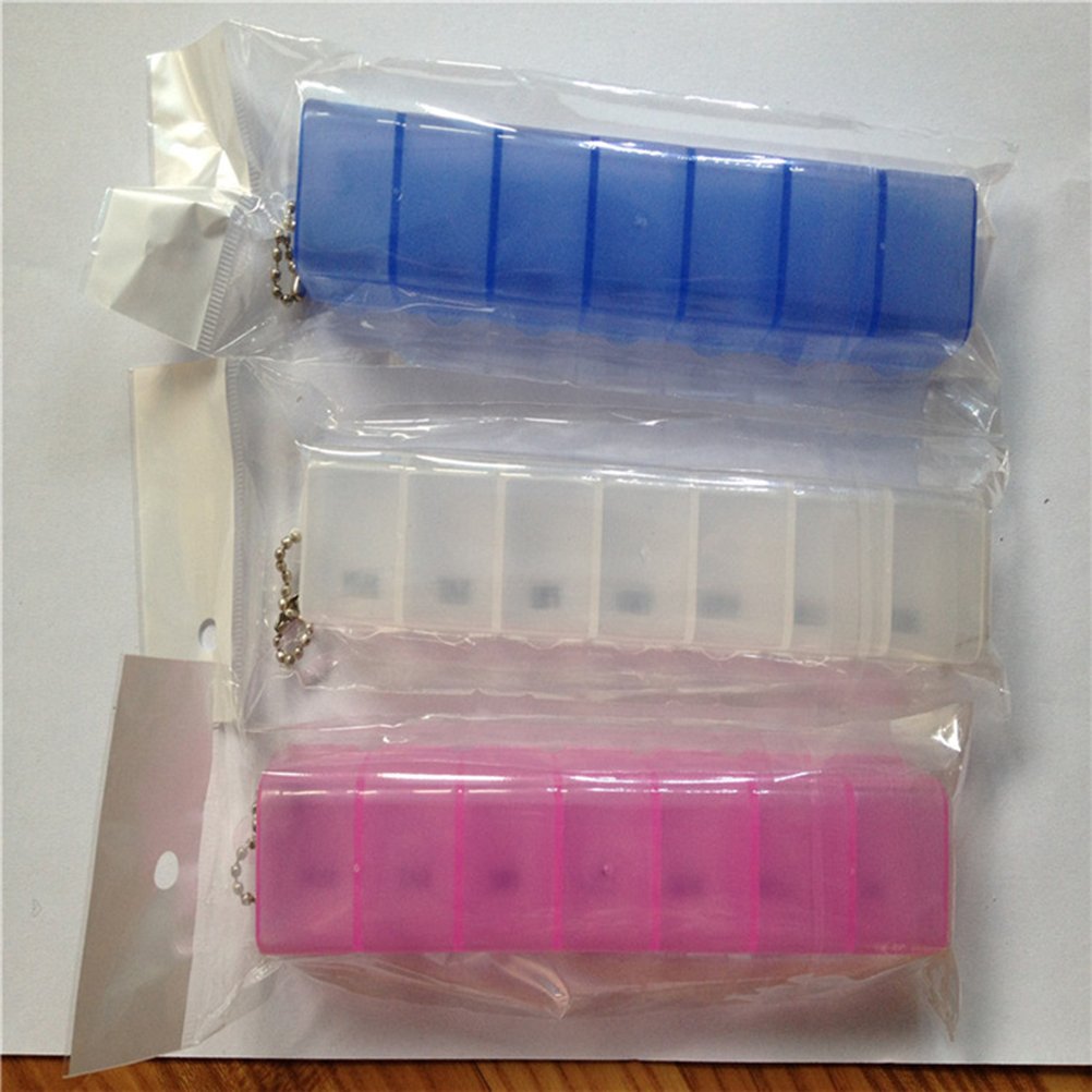 2-Pack Blue 7-Day Travel Pill Organizer - Portable Weekly Medication Case Holder with Daily Compartments | Perfect for Travel, Work, and Home Use