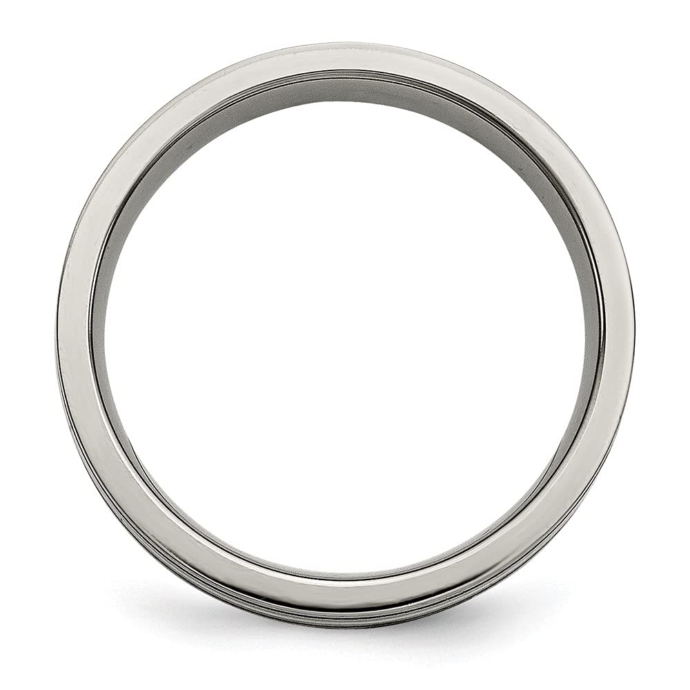 6mm Brushed Titanium & Sterling Silver Inlay Wedding Band Ring for Men - Durable Comfort Fit Ring for Engagement, Anniversary & Everyday Wear | Diamond2Deal