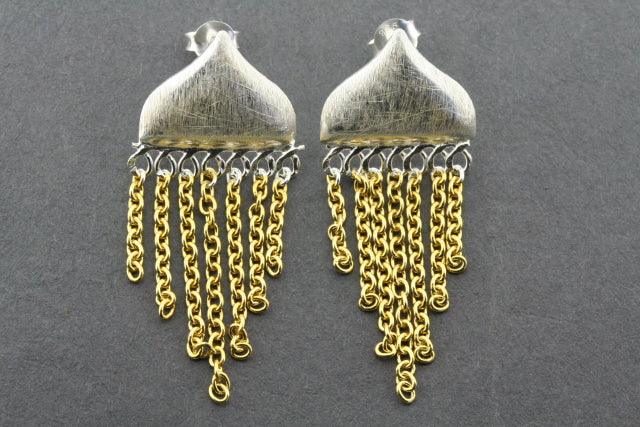 Beja Gold Plated Earrings - Elegant Dangle Hoop Earrings for Women, Perfect for Parties, Weddings & Everyday Wear