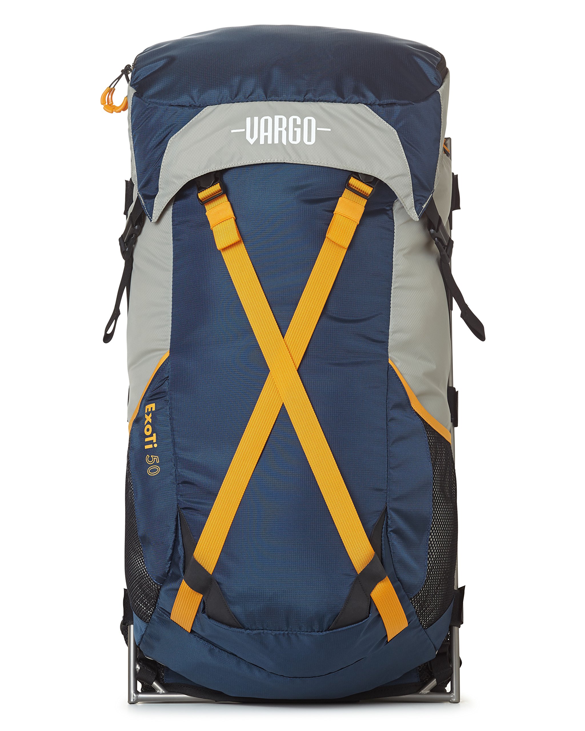 Vargo Exoti 50 Backpack - Lightweight Hiking Backpack for Outdoor Adventures, Camping & Travel, Blue/Gray - Perfect for Backpacking, Trekking & Daily Commute