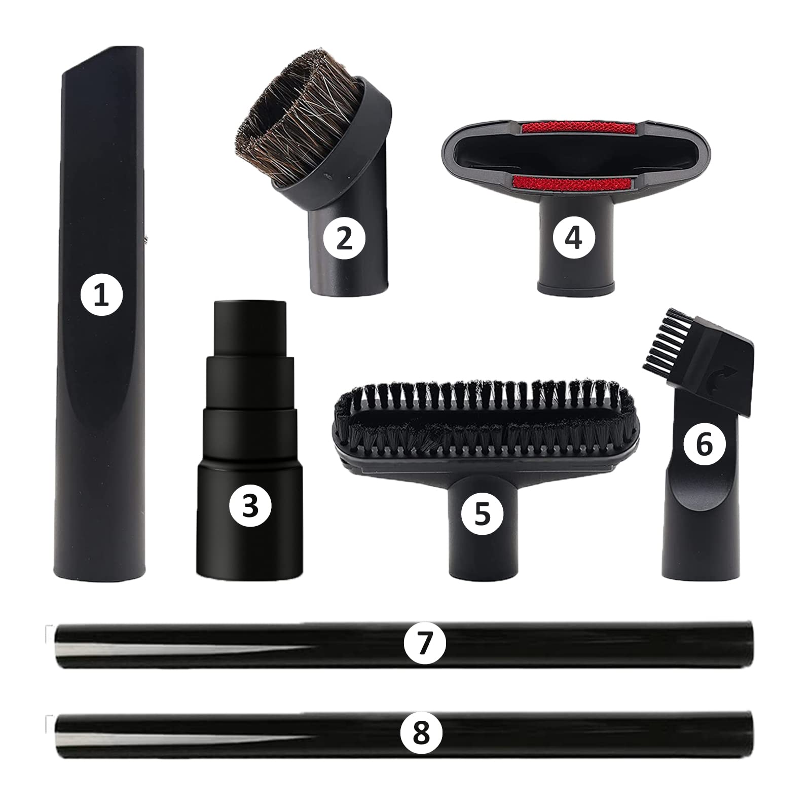 8-Piece Vacuum Attachments Kit for Shop Vac - 1 1/4