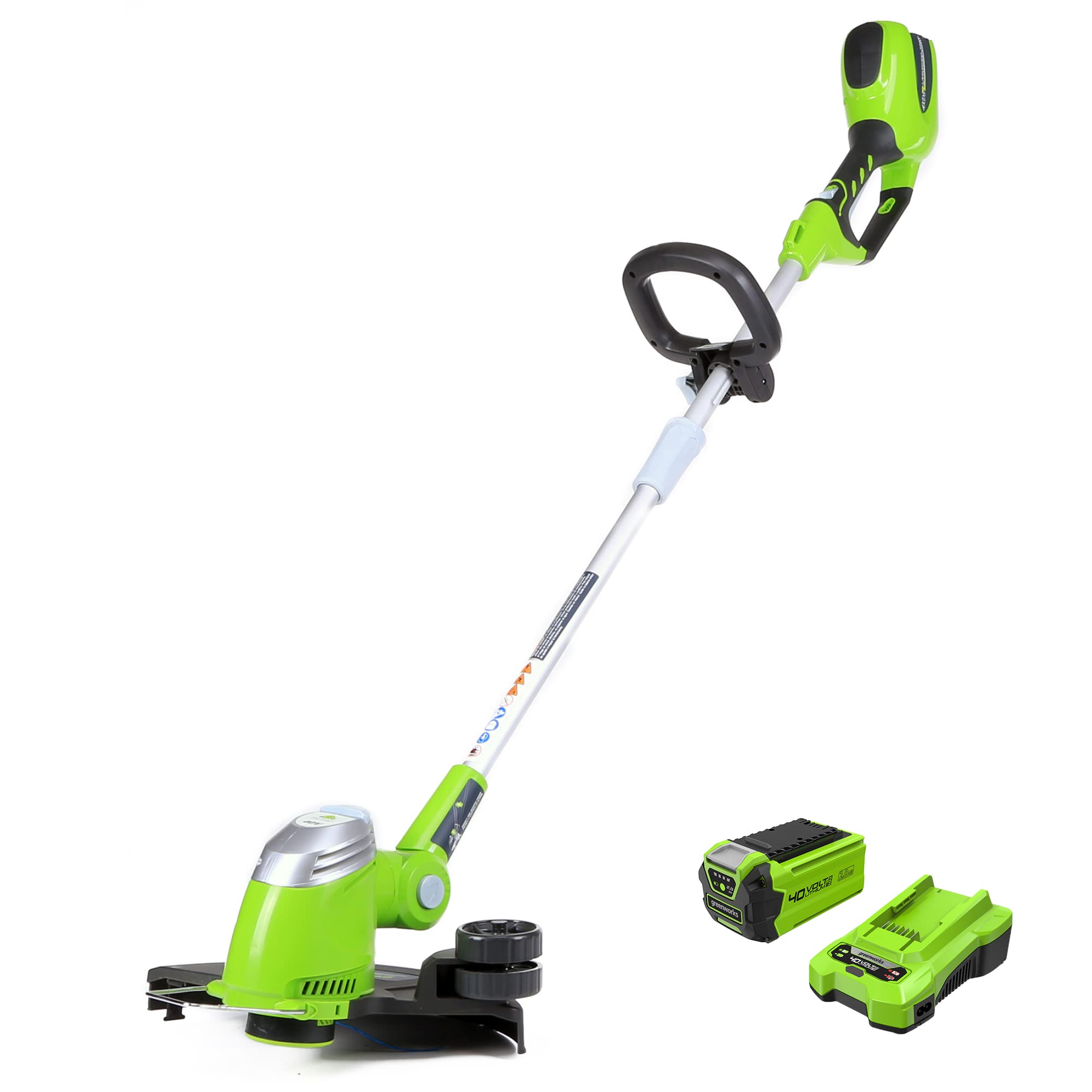 Greenworks 40V 13-Inch Cordless String Trimmer & Edger with 2.0Ah Battery & Charger Included - Perfect for Lawn Care, Yard Maintenance, and Landscaping Edging