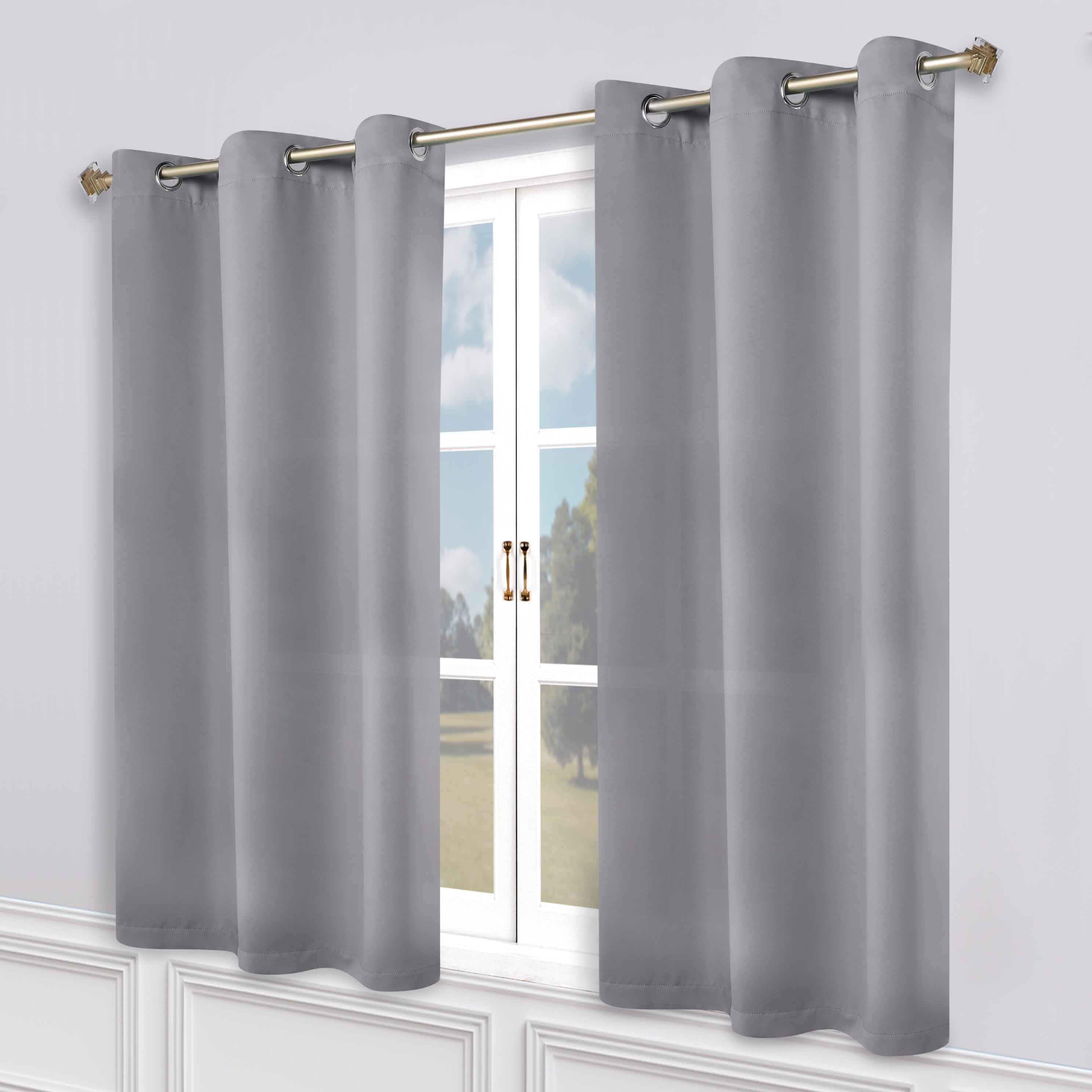 Machine Washable Blackout Curtains Set of 2 - Solid Color Room Darkening Window Drapes for Bedroom & Living Room - Noise Reducing & Thermal Insulated for Better Sleep