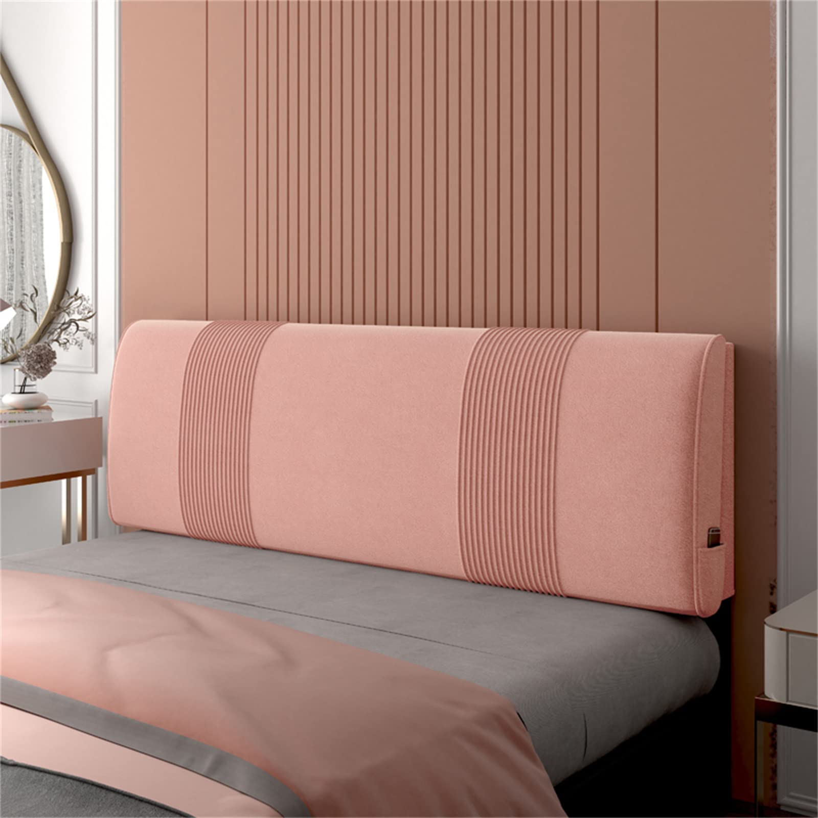 Queen Size Headboard Cushion - Soft Upholstered Bedside Pillow for Reading & Comfort (80x60cm/31.4x23.6