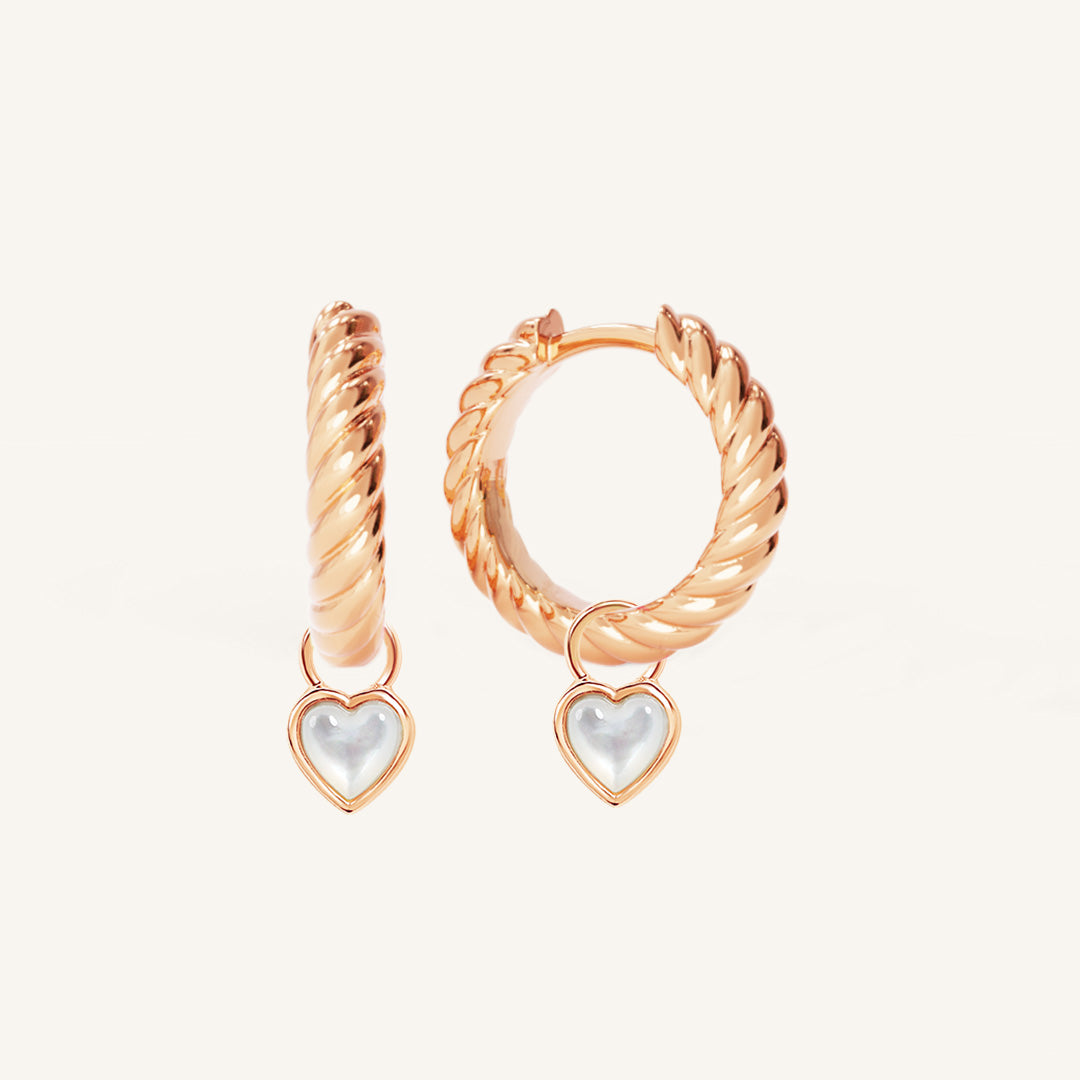 Devote Heart Rope Hoops - Trendy Gold Plated Dangle Earrings for Women | Perfect for Date Night, Parties & Everyday Wear