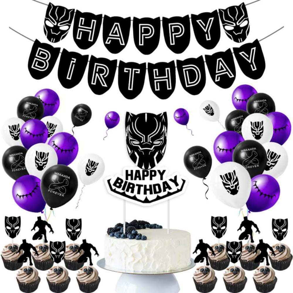 Hero Birthday Party Decorations Set - Happy Birthday Banner, Balloons, Cake Toppers for Superhero Theme Celebration | Perfect for Kids Birthday Parties, Baby Showers & Special Events