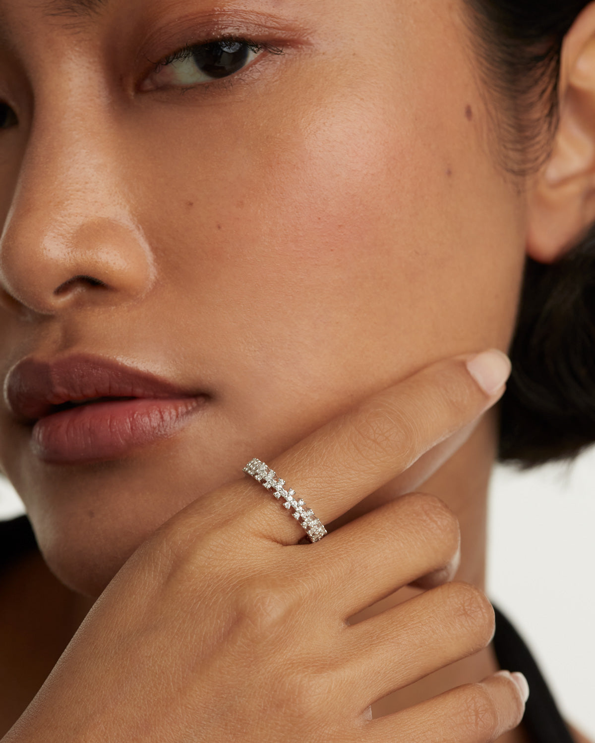 GRID 2 Crown Silver Ring for Women - Elegant Sterling Silver Jewelry Gift for Birthday, Anniversary & Special Occasions