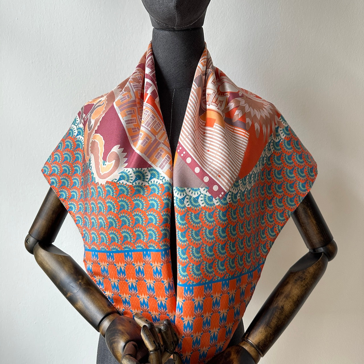 Luxury Silk Scarf for Women - Keong Saik Road Inspired Fashion Accessory - Perfect for Travel, Office & Special Occasions