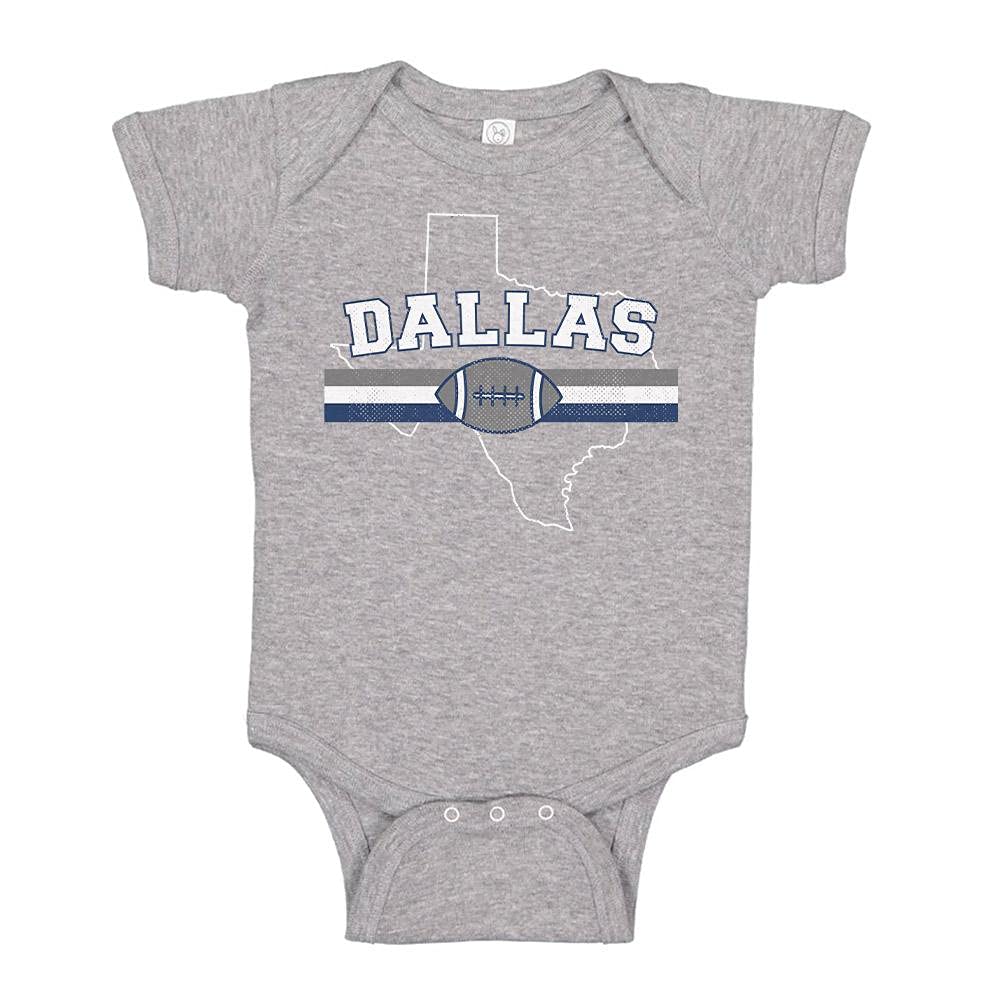 TATY Dallas Sports Baby Bodysuit for Infants & Toddlers - Soft Cotton Onesie for Boys & Girls - Perfect for Game Day, Family Outings & Playtime