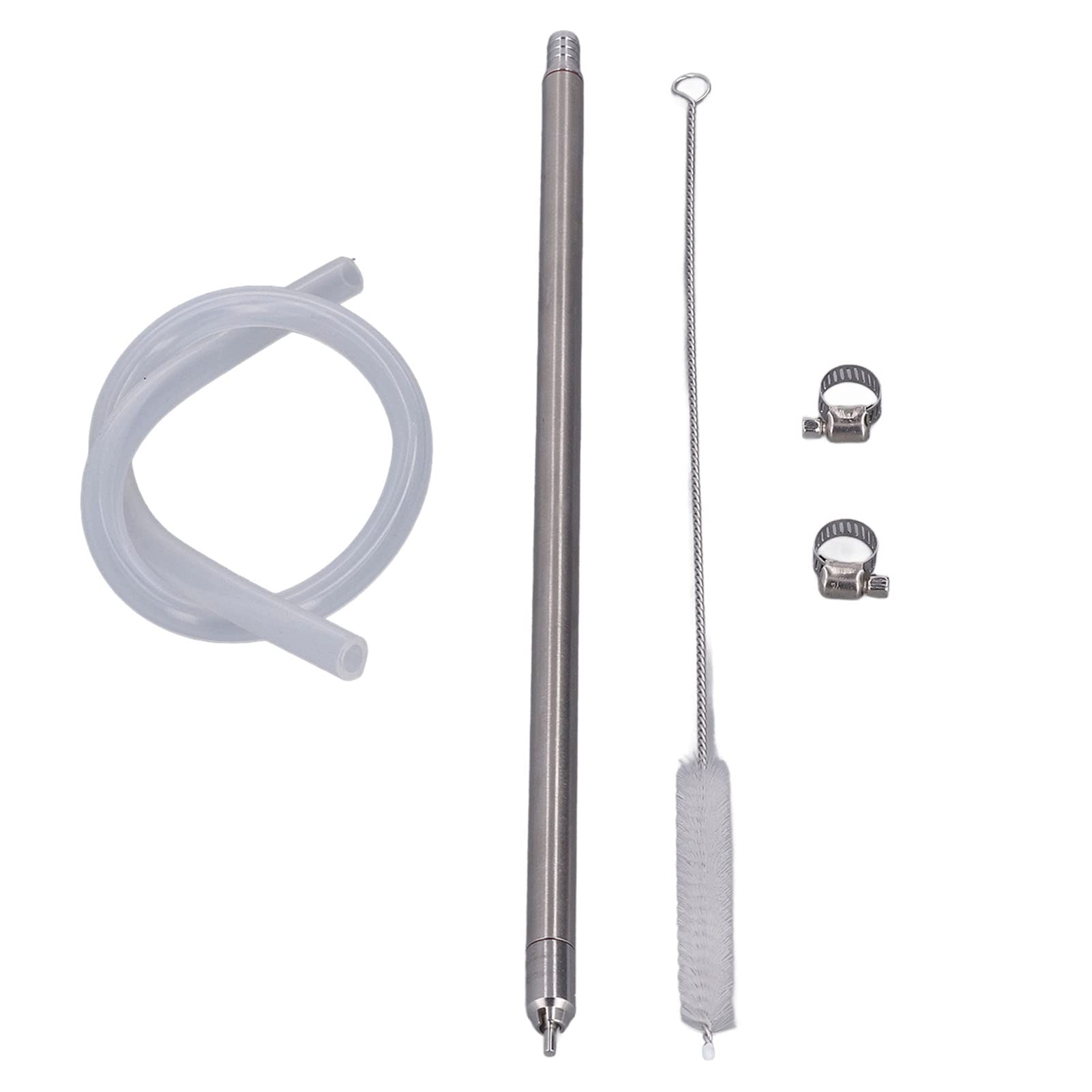Stainless Steel Beer Bottle Filler Wand - 35.2cm Spring Loaded for Home Brewing & Kegging